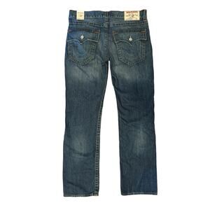 TRUE RELIGION NEW Ricky Relaxed Straights Men’s Jeans Size 36 X 35 Medium Wash